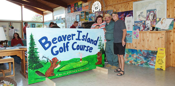 New Beaver Island Golf Course Sign